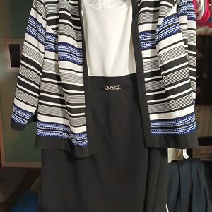 Striped Black and Blue Women's Jacket